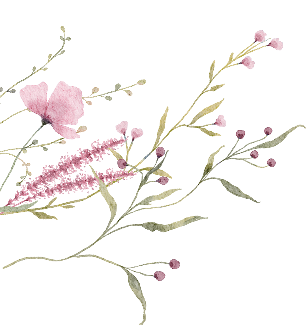 Hoa trang trí thiệp mời